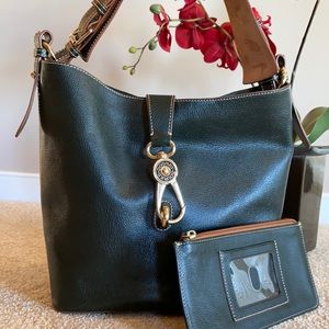 Hunter green Dooney and Burke hobo w dust bag